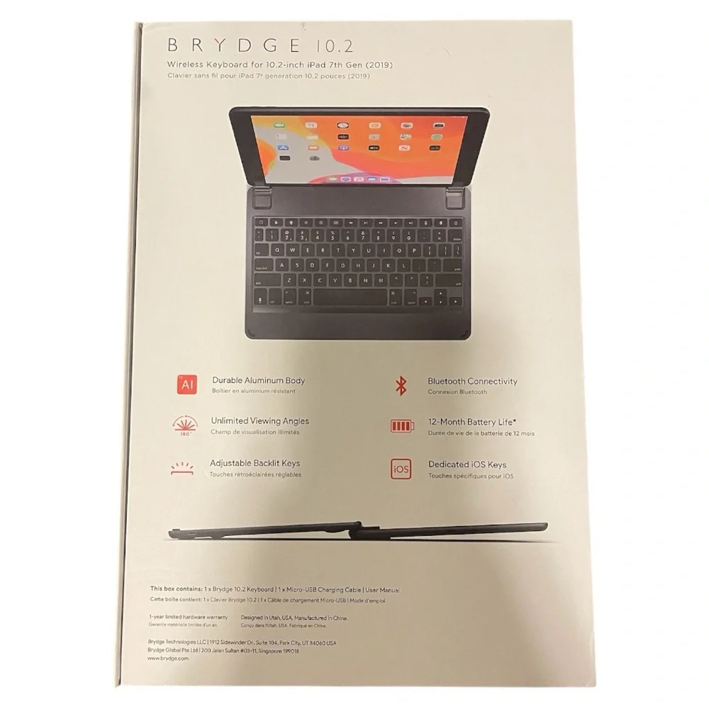 New Brydge Wireless Keyboard for 10.2 inch iPad